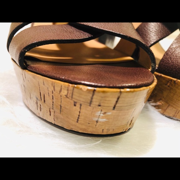 Barney’s NY Brown Cork Platform Sandals Size:10 - Picture 3 of 8